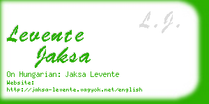 levente jaksa business card